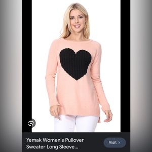 Cozy black heart sweater